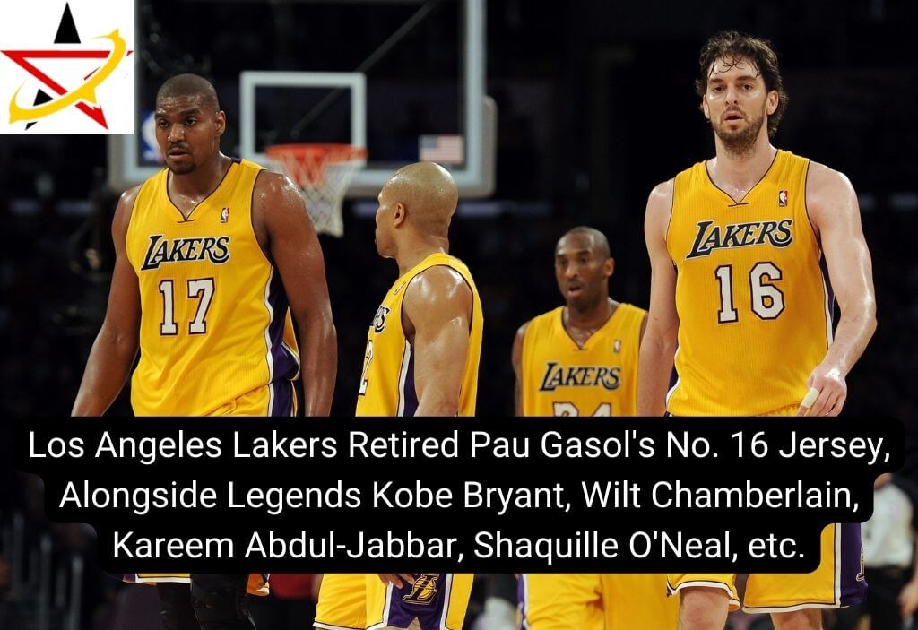 Los Angeles Lakers retiring Pau Gasol's No. 16 jersey in March 7